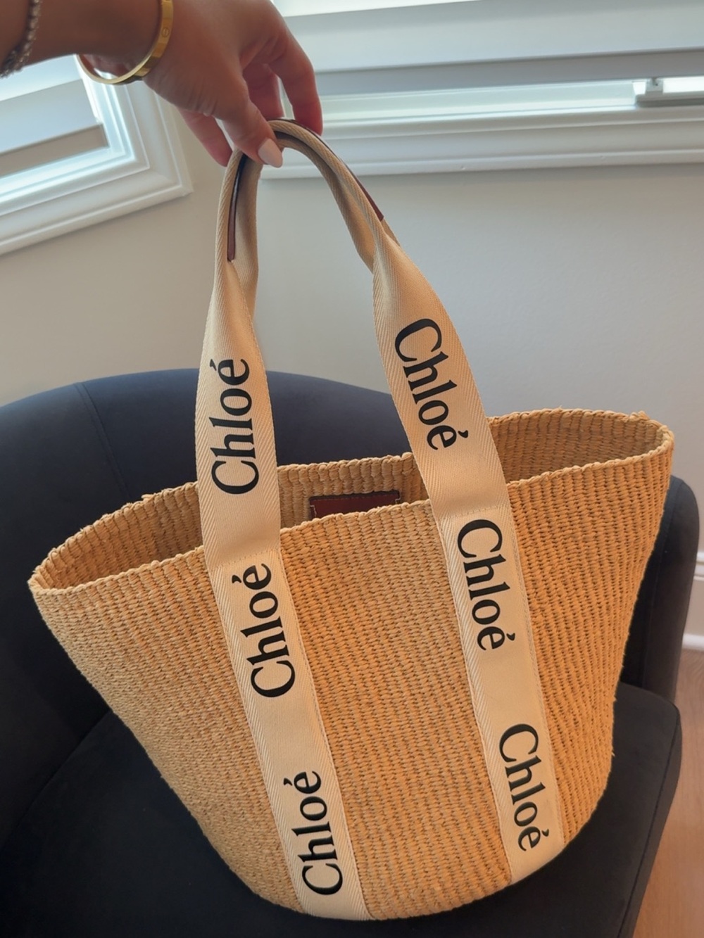 Chloe woven raffia beach bag - Picture 5 of 10